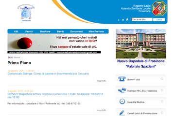 sito ufficiale asl frosinone